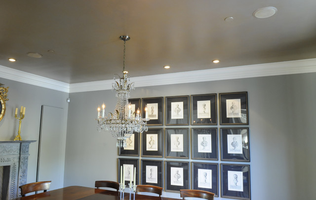 Luxurious Gold and Silver Painted Dining Room Ceiling - Traditional -  Dining Room - Orange County - by Allison Cosmos | Houzz