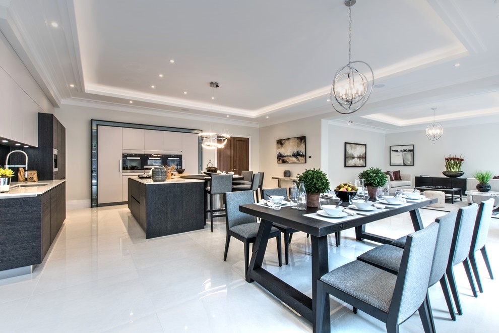 Luxury Contemporary Kitchen in Surrey Residence - Contemporary - Dining Room  - Berkshire - by Kitchen Connection of Ascot (KCA) | Houzz