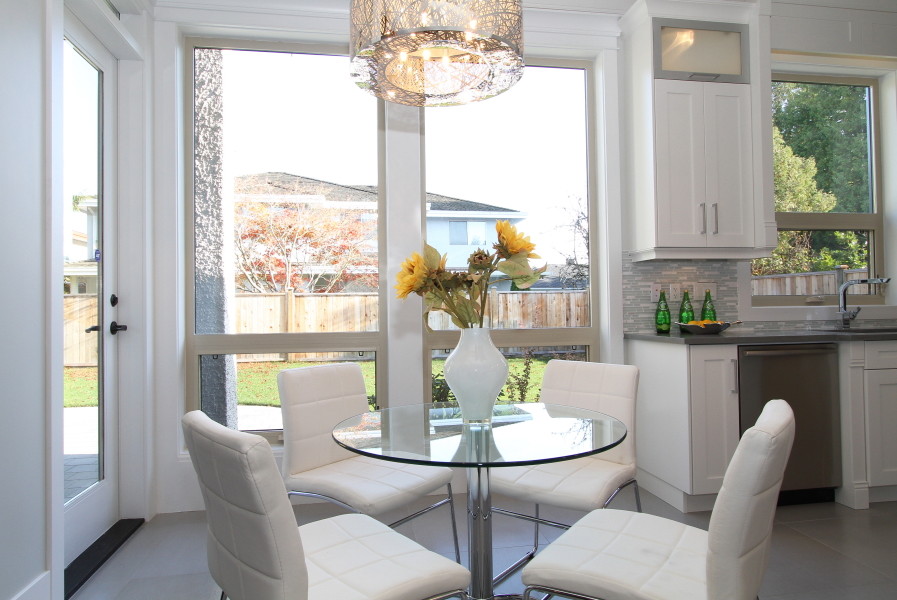 Photo of a contemporary dining room in Vancouver.