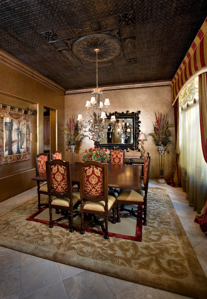 Enclosed dining room - mid-sized eclectic enclosed dining room idea in Phoenix
