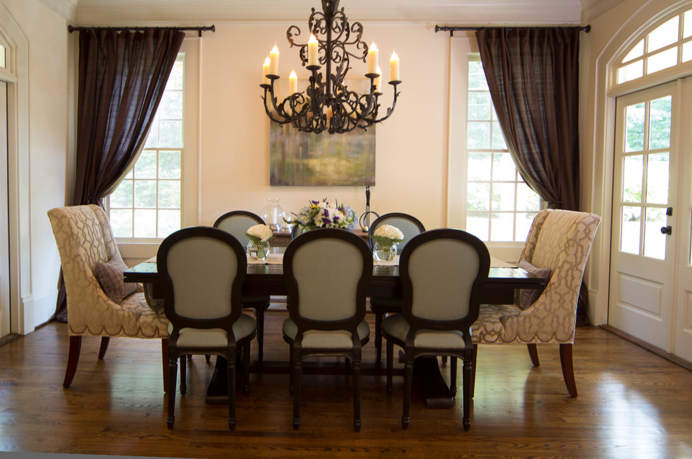 Mabry Place Transitional Dining Room Atlanta by VRA Interiors