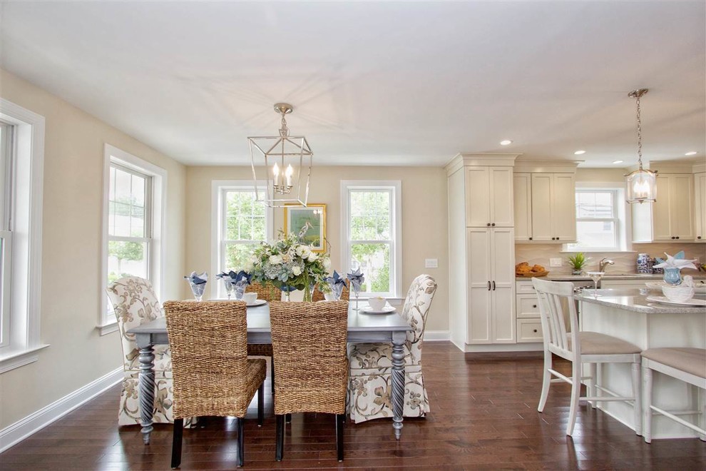 This is an example of a beach style dining room in Philadelphia.
