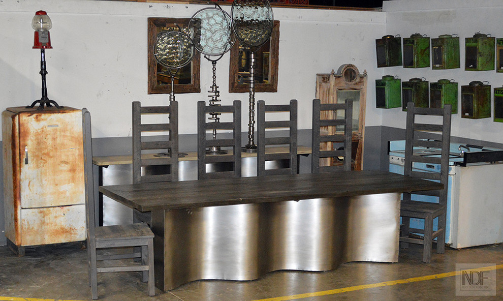 Design ideas for an industrial dining room in Los Angeles.
