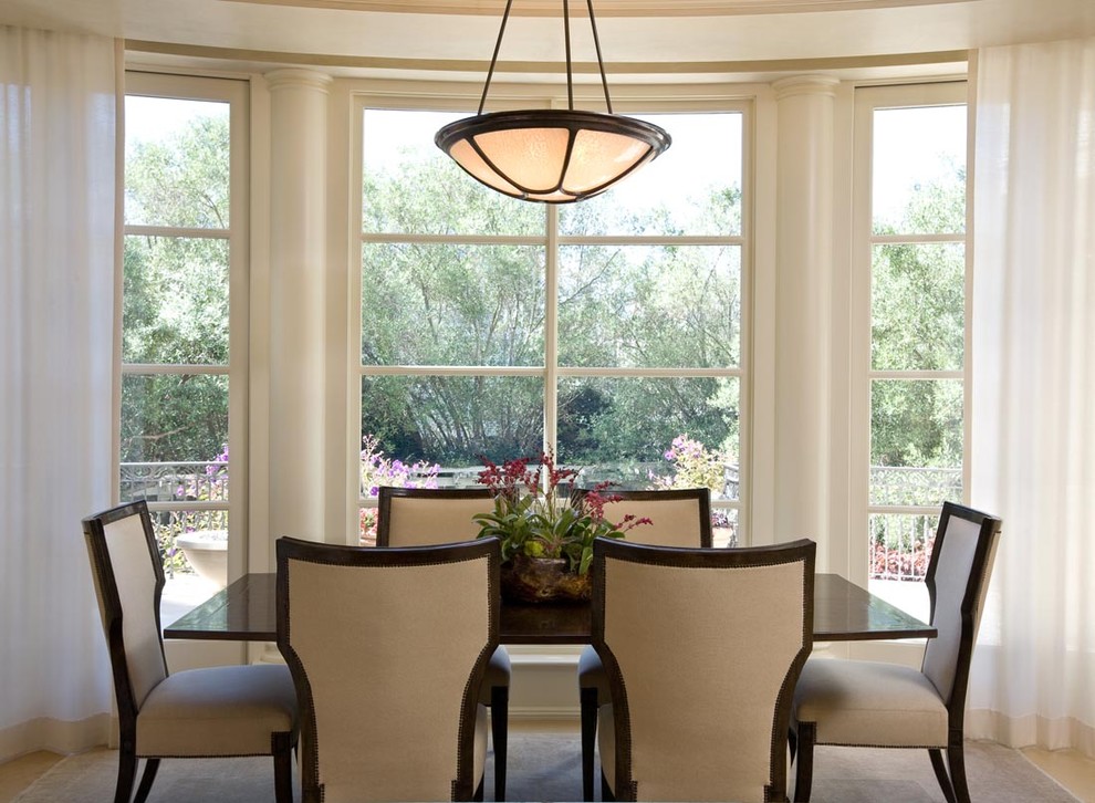 Dining room - traditional dining room idea in San Francisco with beige walls