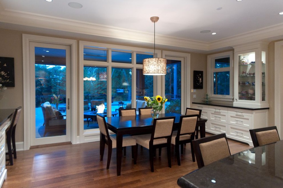 Inspiration for a timeless dining room remodel in Vancouver
