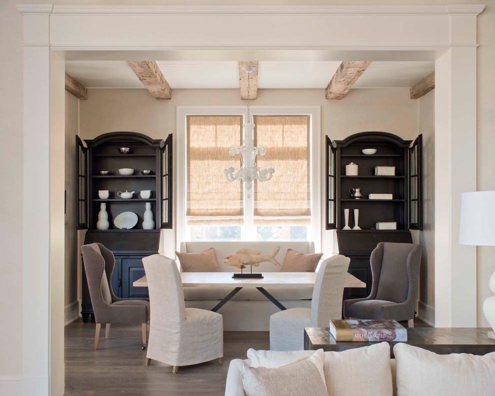 Example of a beach style dining room design in Charleston