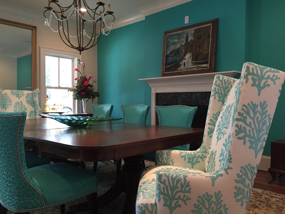Beach style dining room photo in Raleigh