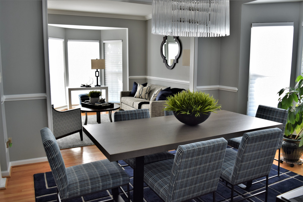 Masculine & Monochromatic Bachelor Pad Ashburn, VA Modern Dining