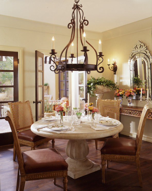 Inspiration for a mediterranean dining room remodel in Other