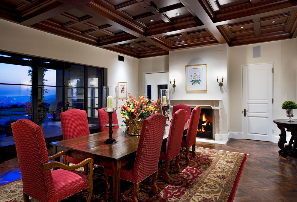 Tuscan dining room photo in Santa Barbara