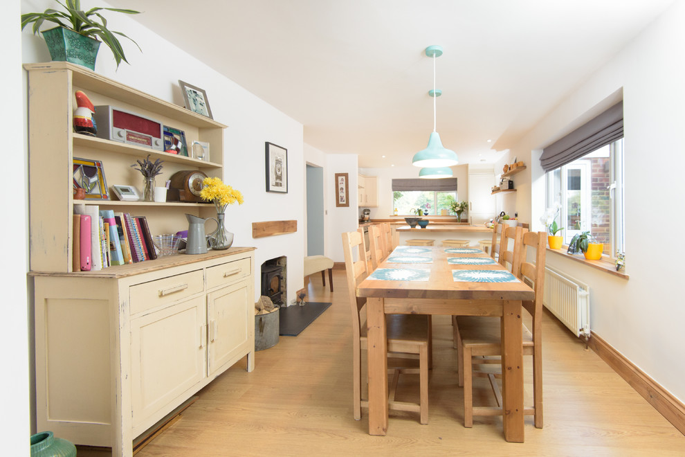 Dining room - contemporary dining room idea in Cambridgeshire