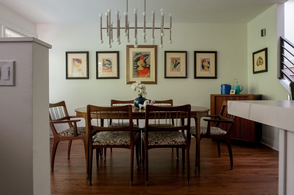 Design ideas for a retro dining room in Chicago.