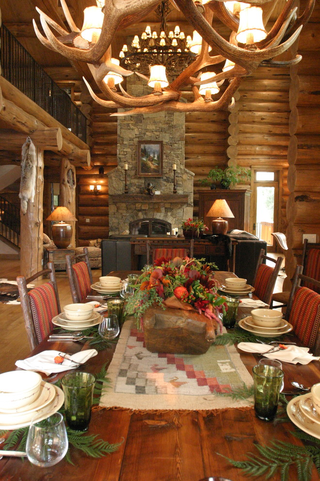 Mill Canyon Lodge Tour Of Homes Rustic Dining Room Tampa By Inside Eye Design Houzz