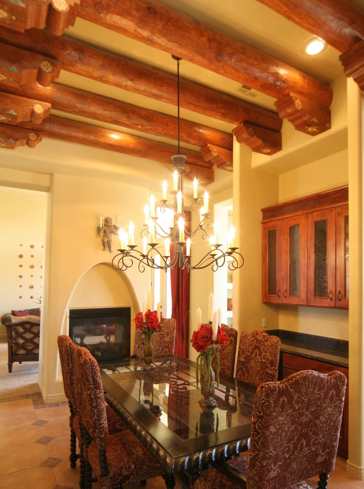 Mission style dining room with vegas - Eclectic - Dining Room - Other