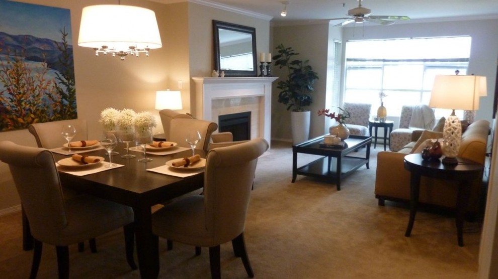 Model Home Staging Traditional Dining Room Jacksonville Houzz