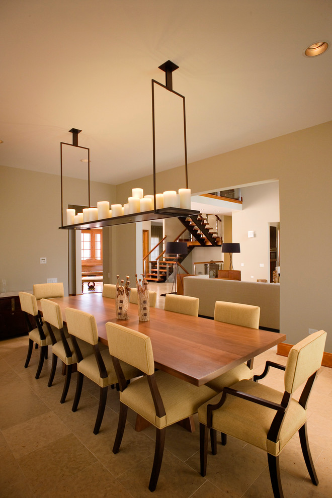 Modern Custom Home in Highland Park Modern Dining Room Chicago