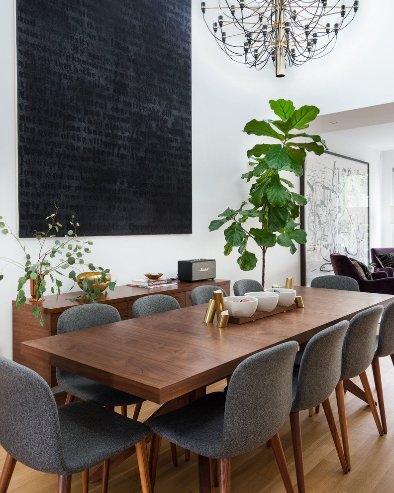 Modern Dining Area With Mid Century Style Brooklyn Ny Contemporary Dining Room New York By Acm Interiors Houzz