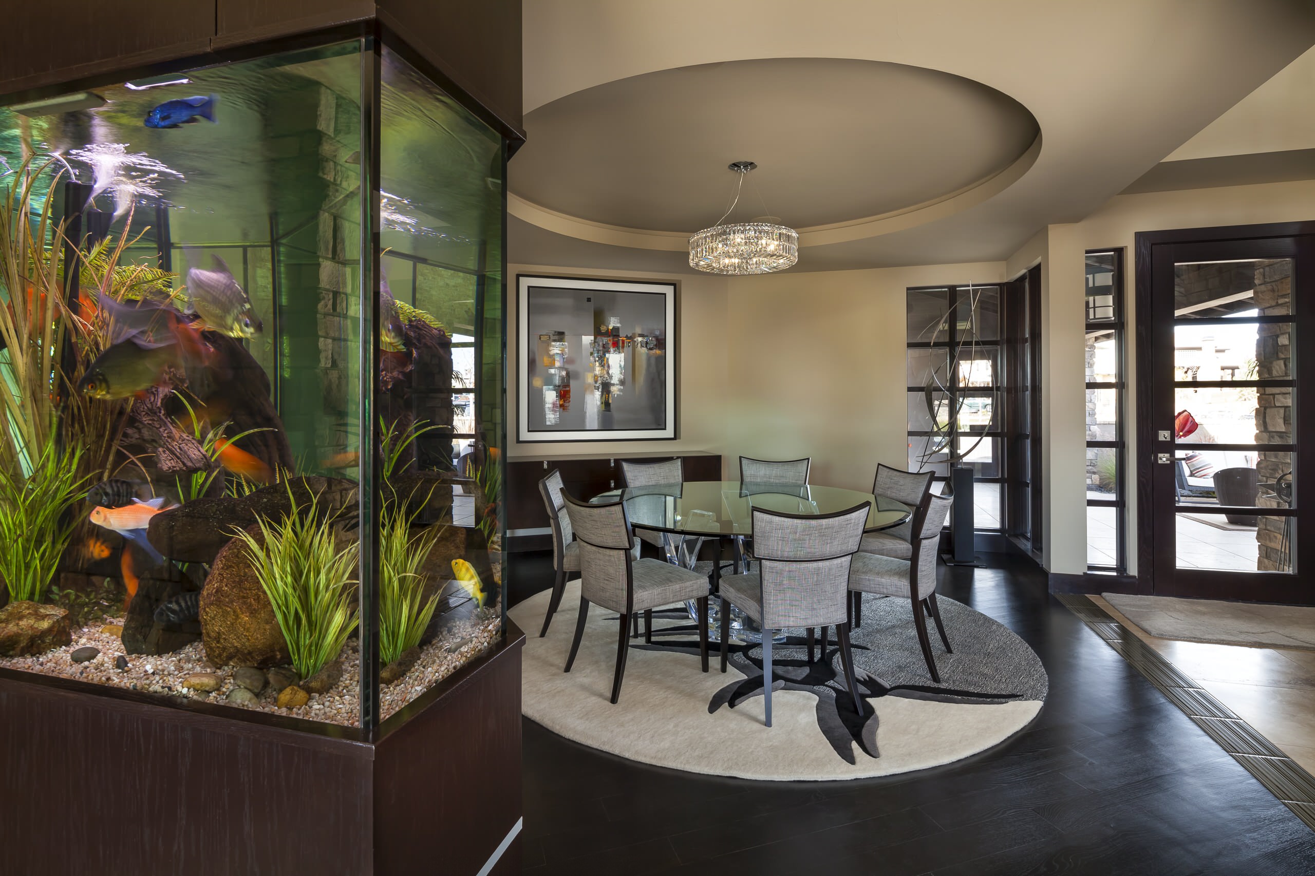 dining room table fish tank