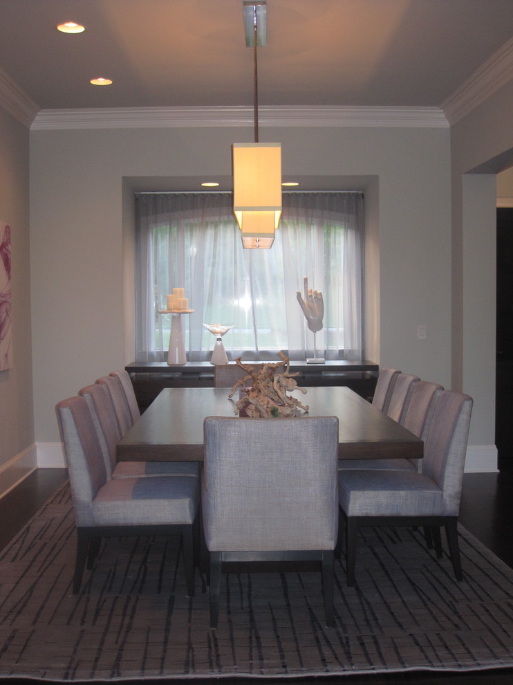 Dining room - modern dining room idea in Charlotte
