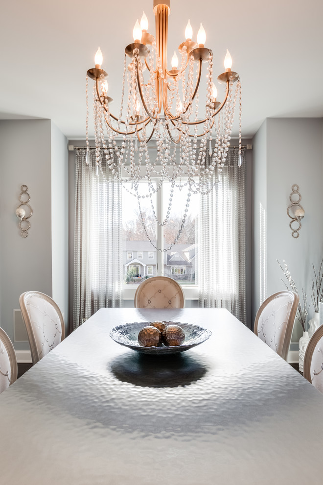 Minimalist dining room photo in New York