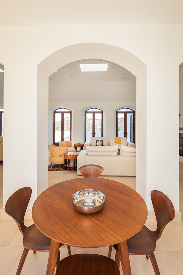 Design ideas for a mediterranean dining room in San Diego.
