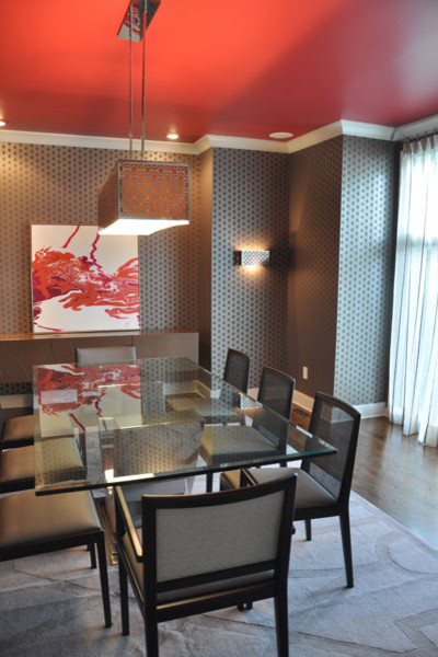 Example of a trendy dining room design in Kansas City