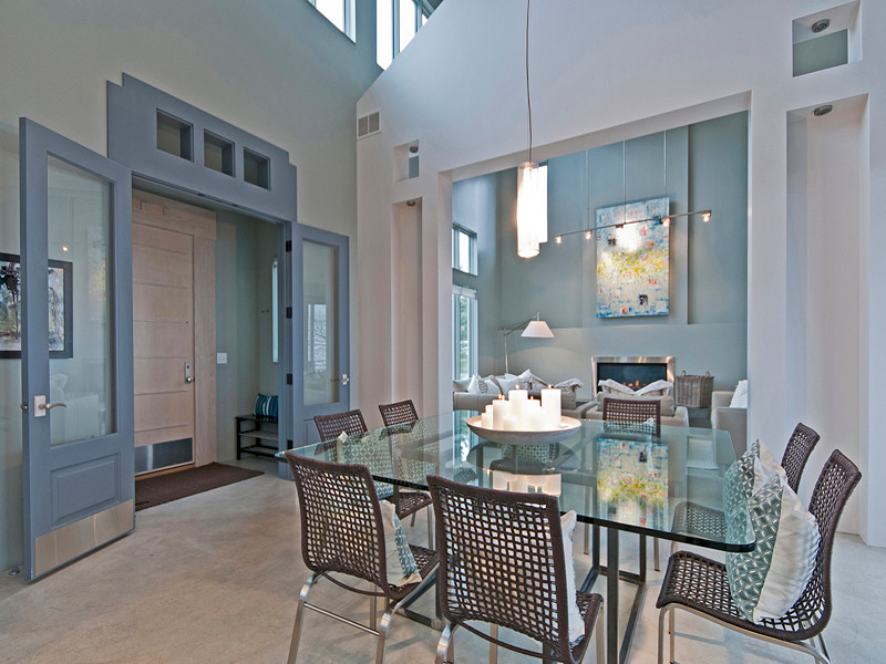 Example of a trendy dining room design in Salt Lake City