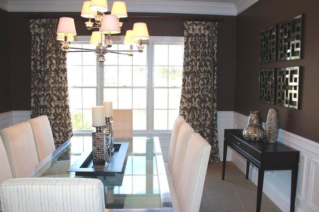 Modern Silver And Brown Dining Room American Traditional Dining Room Philadelphia By Barrickman Design Group Houzz