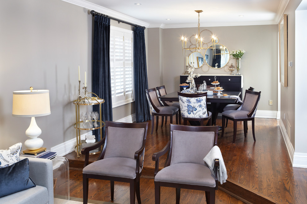 moody blue dining room