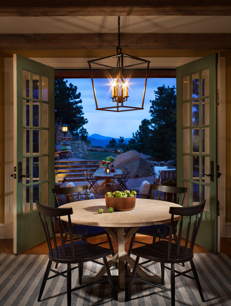 Mountain Lodge Rustic Dining Room Denver By Casey St John Interiors Houzz Mountain Lodge Rustic Dining Room, Mountain Lodge Dining Room Furniture