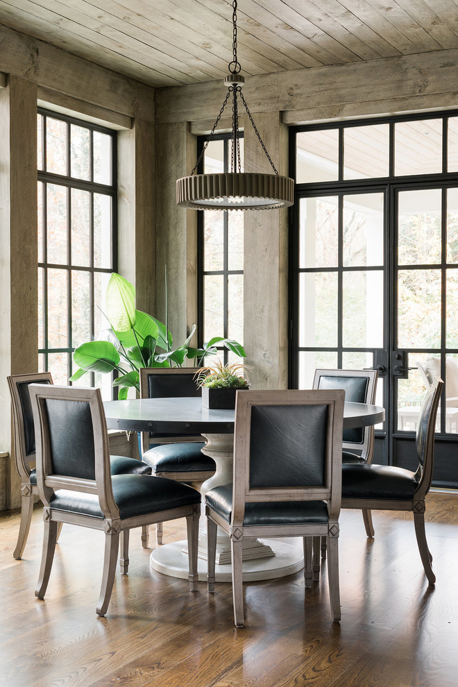 Inspiration for a transitional light wood floor dining room remodel in Atlanta