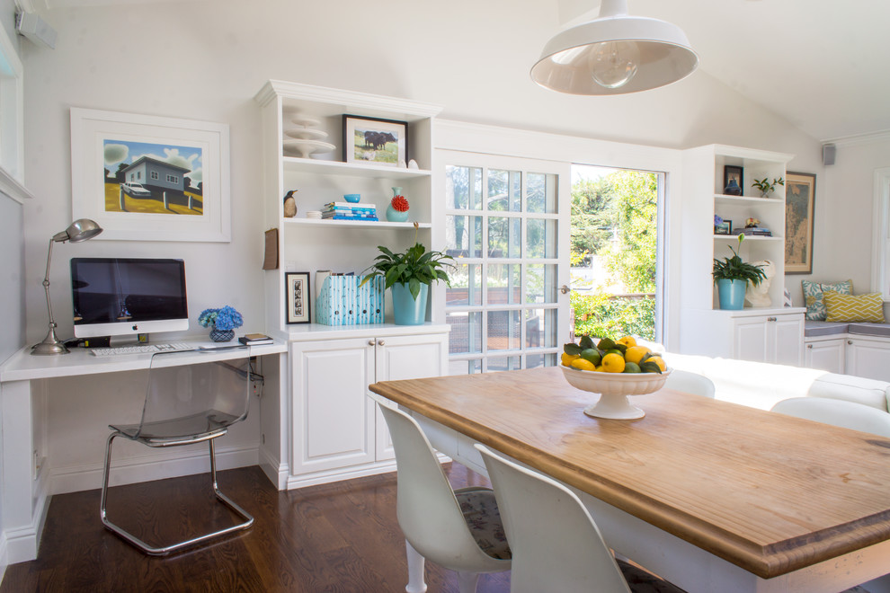 Example of a transitional dining room design in San Francisco