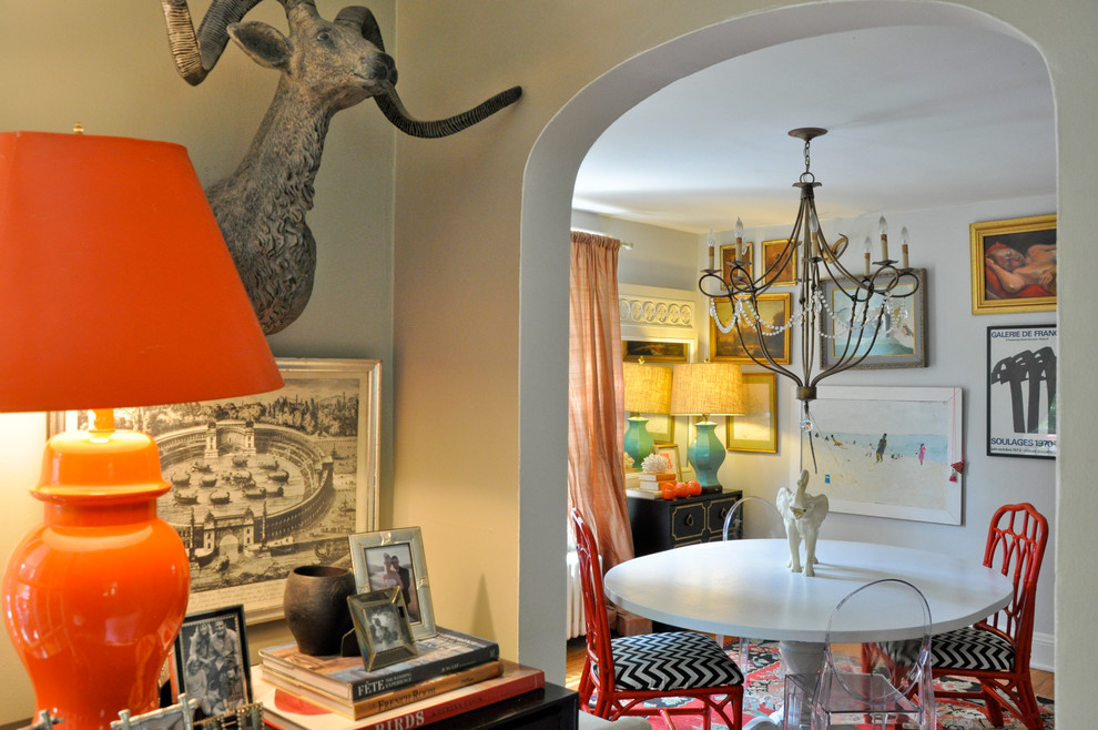 Inspiration for an eclectic dining room remodel in Providence