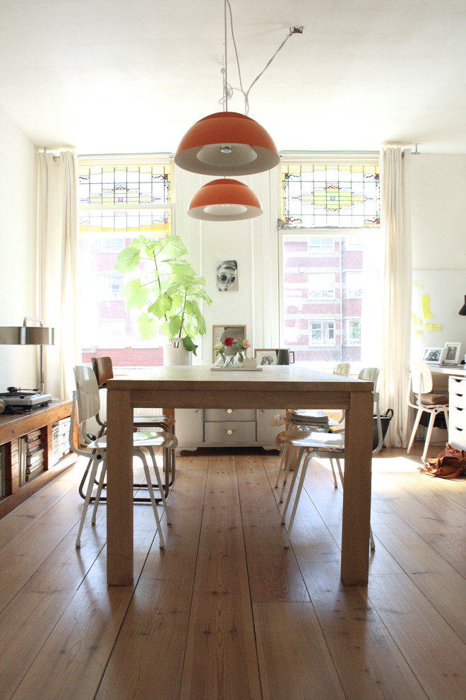 Inspiration for a contemporary dining room remodel in Amsterdam