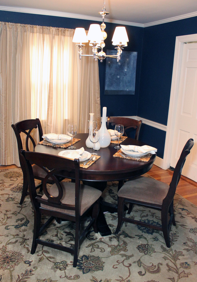 Navy Blue Dining Room - Transitional - Dining Room - Boston - by Diana