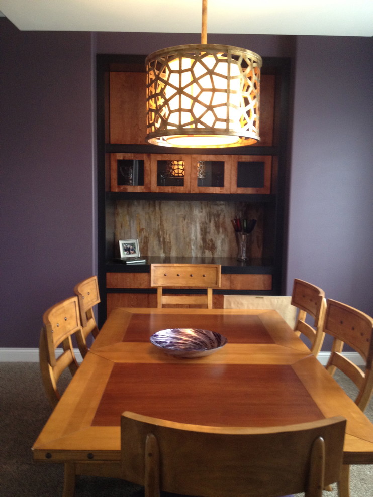 Example of a trendy dining room design in Omaha