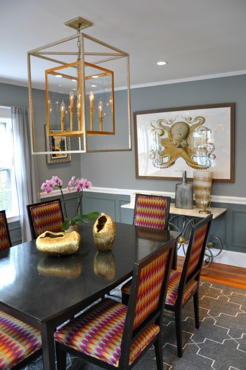 Inspiration for an eclectic dining room remodel in Boston
