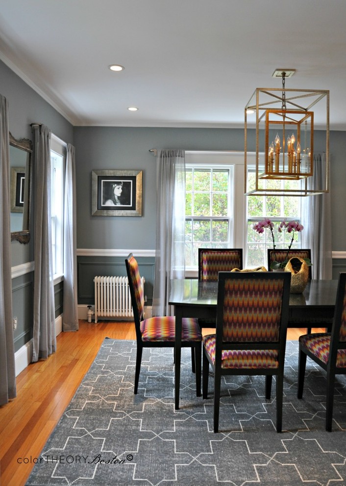 Dining room - eclectic dining room idea in Boston