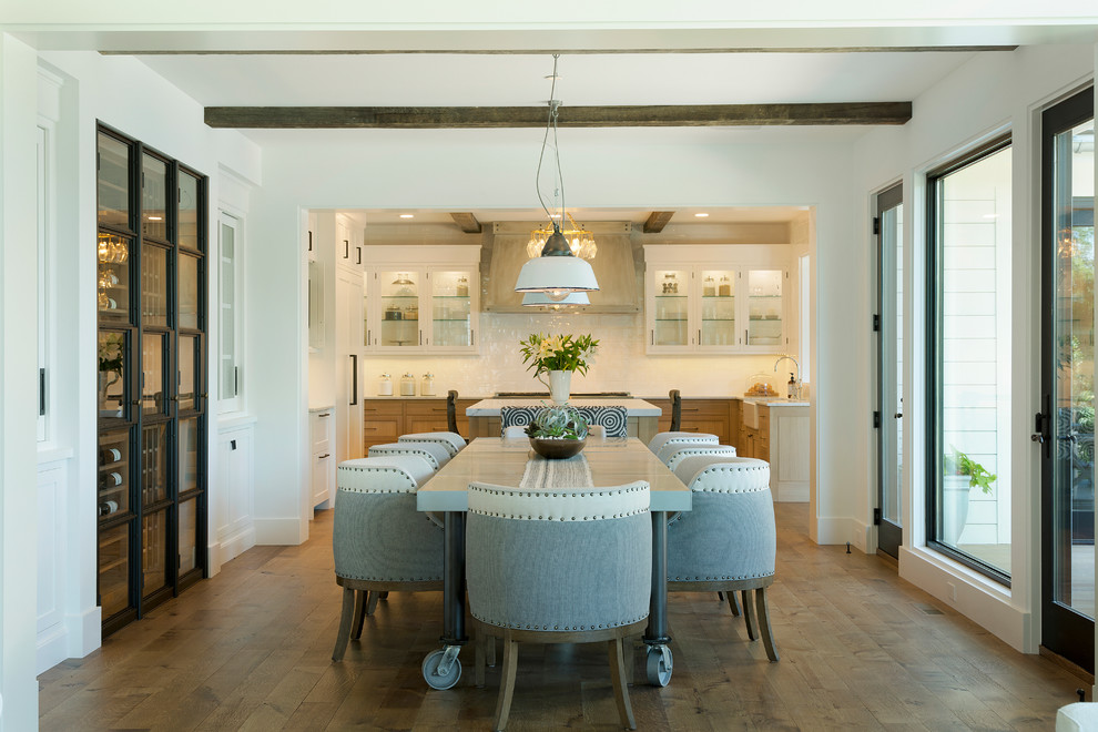 Inspiration for a transitional dining room remodel in Minneapolis