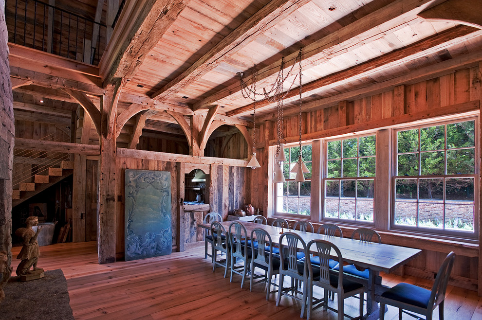 This is an example of a rural dining room in New York.