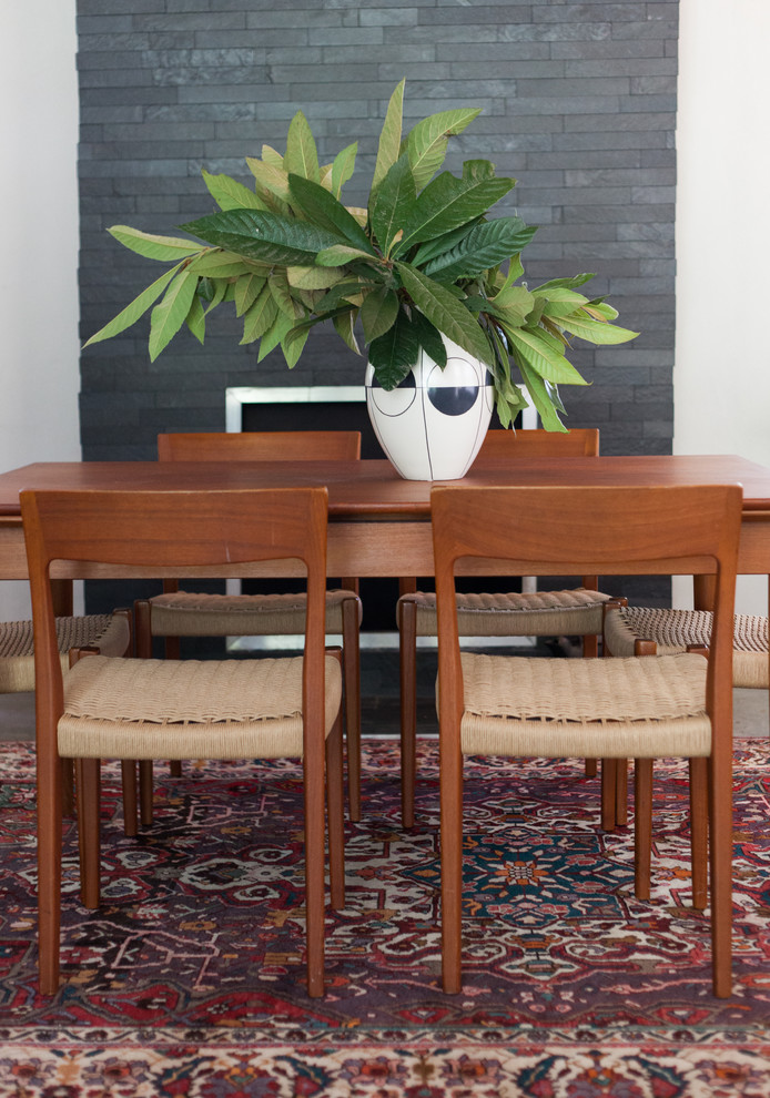 Inspiration pour une salle à manger vintage.