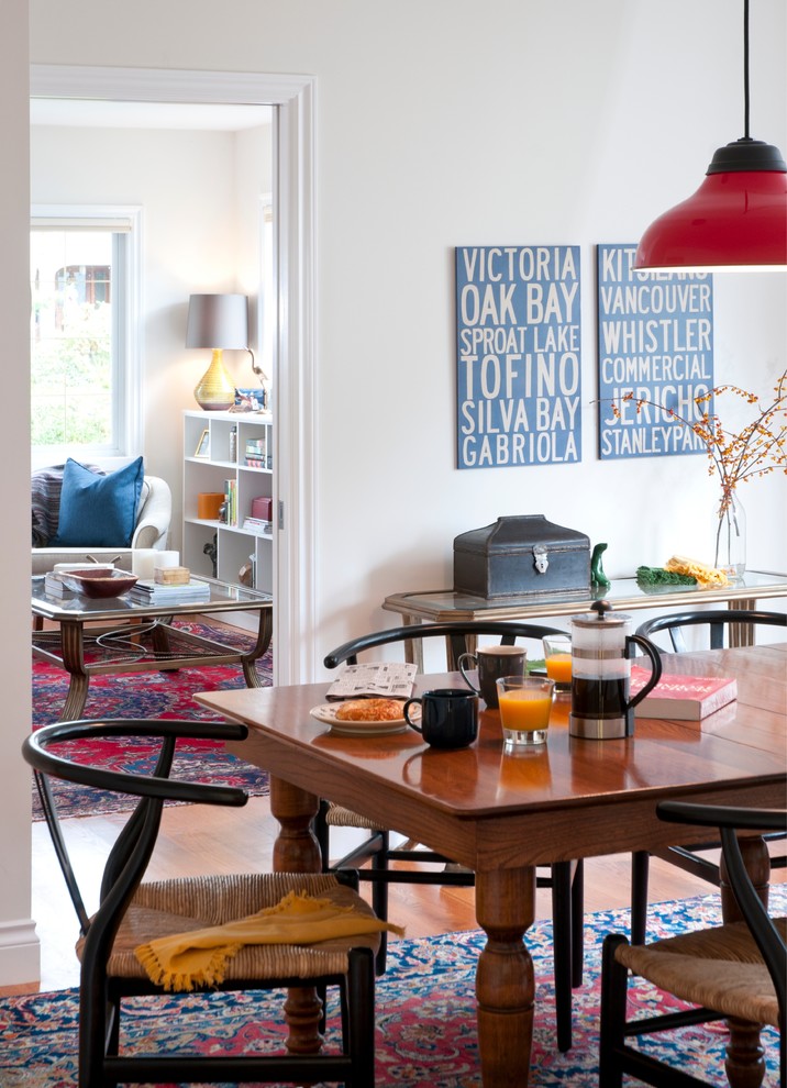 Inspiration for an eclectic dining room remodel in Vancouver