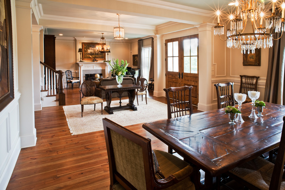 Open Entry Living/Dining Room Traditional Dining Room Nashville by Scott Wilson