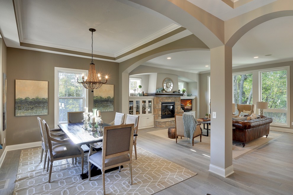 Open Floor Plan Coyote Song Model Fall Parade 2014 Transitional Dining Room Minneapolis By Gonyea Custom Homes Houzz