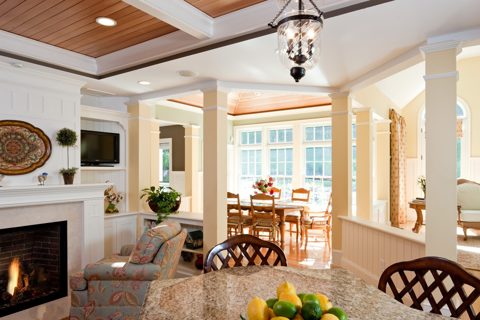 Elegant great room photo in Boston