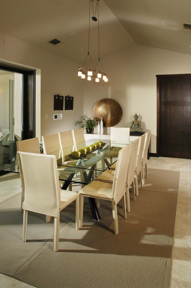 Example of a trendy kitchen/dining room combo design in Sacramento