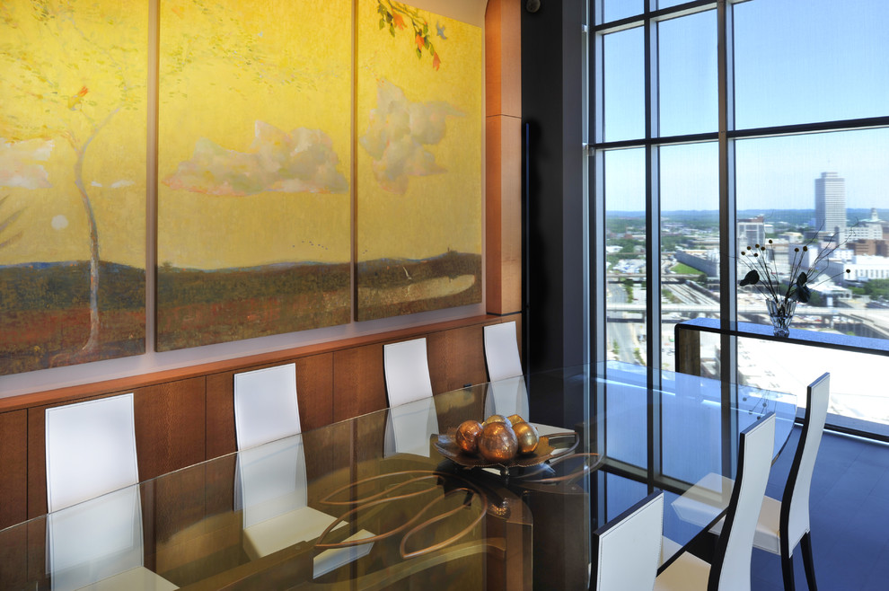 This is an example of a contemporary dining room in Nashville.