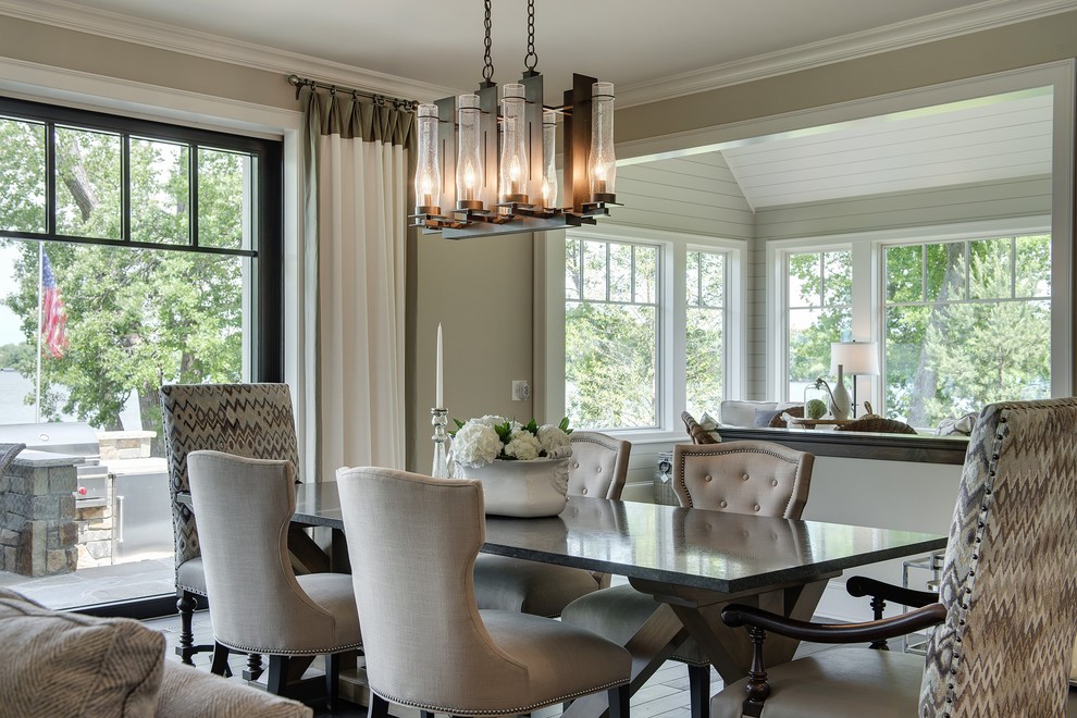 Inspiration for a coastal dining room remodel in Minneapolis