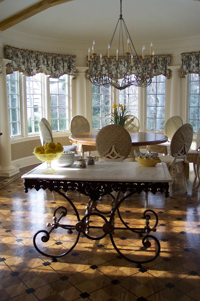 Elegant dining room photo in New York