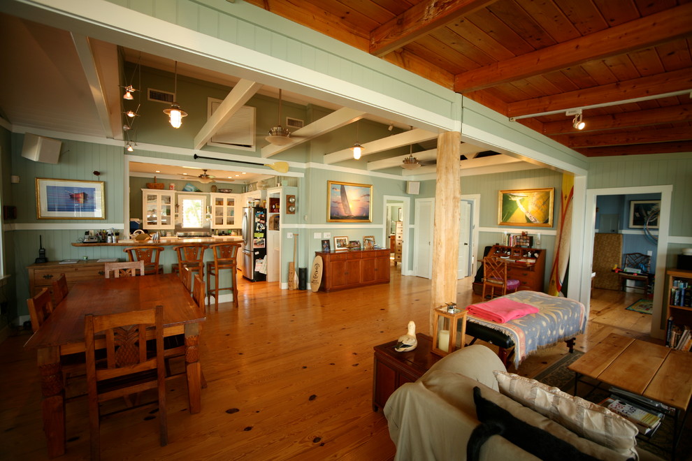 Paia Ocean Front Cottage Traditional Dining Room Hawaii by